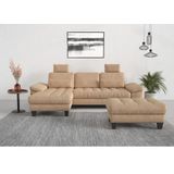 sit&more Ecksofa "Westham L-Form", Recamiere, mit oder ohne Bettfunktion, Bettkasten, Füße wengefarben