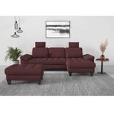 sit&more Ecksofa "Westham L-Form", Recamiere, mit oder ohne Bettfunktion, Bettkasten, Füße wengefarben