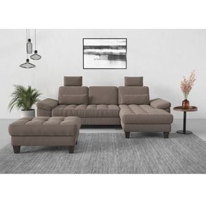 sit&more Ecksofa »Westham L-Form«, Recamiere, mit oder ohne Bettfunktion, Bettkasten, Füße wengefarben