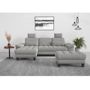 sit&more Ecksofa »Westham L-Form«, Recamiere, mit oder ohne Bettfunktion, Bettkasten, Füße wengefarben