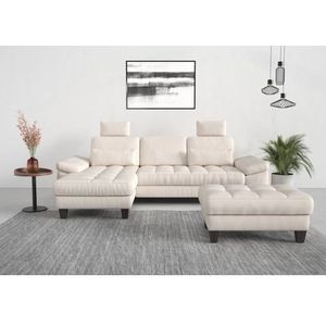 sit&more Ecksofa "Westham L-Form", Recamiere, mit oder ohne Bettfunktion, Bettkasten, Füße wengefarben