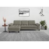 sit&more Ecksofa "Westham L-Form", Recamiere, mit oder ohne Bettfunktion, Bettkasten, Füße wengefarben