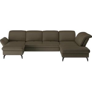 sit&more Zithoek Leandro U-vorm Naar keuze met bed, hoofdbord en armleuningfunctie, en bedkist