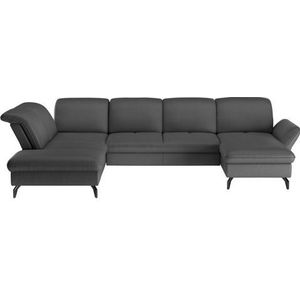 sit&more Zithoek Leandro U-vorm Naar keuze met bed, hoofdbord en armleuningfunctie, en bedkist