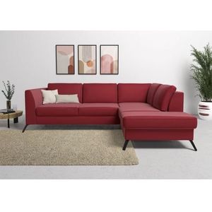 sit&more Ecksofa »Olsen L-Form«, inklusive Sitztiefenverstellung, wahlweise mit Bettfunktion, 15cm hoch