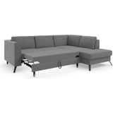sit&more Ecksofa "Olsen L-Form", inklusive Sitztiefenverstellung, wahlweise mit Bettfunktion, 15cm hoch