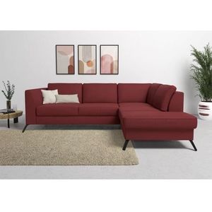 sit&more Ecksofa »Olsen L-Form«, inklusive Sitztiefenverstellung, wahlweise mit Bettfunktion, 15cm hoch