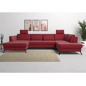 sit&more Wohnlandschaft »Olsen U-Form«, inklusive Sitztiefenverstellung, wahlweise mit Bettfunktion, 15cm hoch
