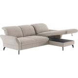 sit&more Ecksofa "Leandro L-Form", Wahlweise mit Bett-, Kopfteil - und Armlehnfunktion, sowie Bettkasten
