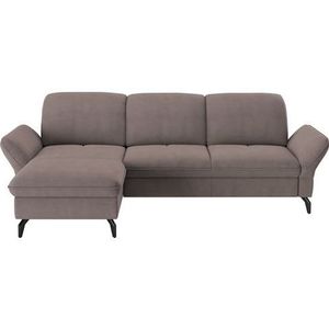 sit&more Ecksofa »Leandro L-Form«, Wahlweise mit Bett-, Kopfteil - und Armlehnfunktion, sowie Bettkasten