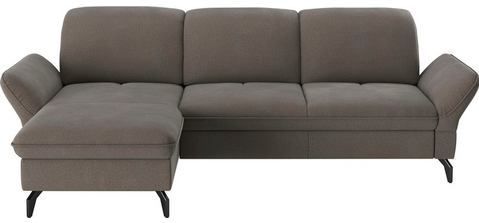 sit&more Ecksofa »Leandro L-Form«, Wahlweise mit Bett-, Kopfteil - und Armlehnfunktion, sowie Bettkasten