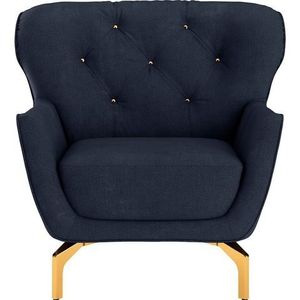 sit&more Sessel »Orient 3«, inkl. 1 Zierkissen mit Strass-Stein, goldfarbene Metallfüße