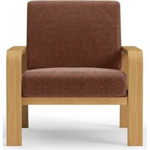 sit&more Fauteuil Kolding Armleuningen van eikenkleurig beukenhout, verschillende bekledingen en kleuren