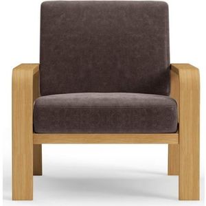 sit&more Fauteuil Kolding Armleuningen van eikenkleurig beukenhout, verschillende bekledingen en kleuren