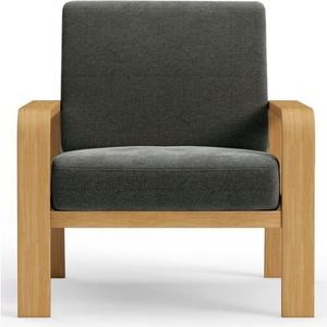 sit&more Fauteuil Kolding Armleuningen van eikenkleurig beukenhout, verschillende bekledingen en kleuren