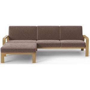 sit&more Ecksofa »Kolding L-Form«, Armlehnen aus eichefarbigem Buchenholz, verschiedene Bezüge und Farben