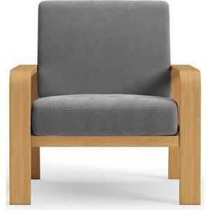 sit&more Fauteuil Kolding Armleuningen van eikenkleurig beukenhout, verschillende bekledingen en kleuren