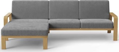 sit&more Ecksofa »Kolding L-Form«, Armlehnen aus eichefarbigem Buchenholz, verschiedene Bezüge und Farben