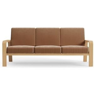 sit&more 3-Sitzer "Kolding", Armlehnen aus Buchenholz in natur, verschiedene Bezüge und Farben