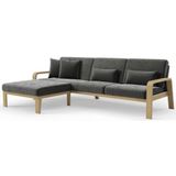 sit&more Ecksofa "Kolding L-Form", Armlehnen aus Buchenholz in natur, verschiedene Bezüge und Farben