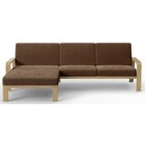sit&more Ecksofa "Kolding L-Form", Armlehnen aus Buchenholz in natur, verschiedene Bezüge und Farben