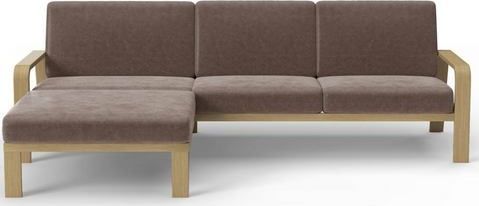 sit&more Ecksofa "Kolding L-Form", Armlehnen aus Buchenholz in natur, verschiedene Bezüge und Farben