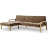 sit&more Ecksofa "Kolding L-Form", Armlehnen aus Buchenholz in natur, verschiedene Bezüge und Farben