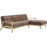 sit&more Ecksofa »Billund L-Form«, Armlehnen aus Buchenholz in natur, verschiedene Bezüge und Farben