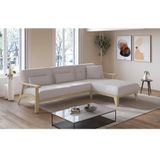 sit&more Ecksofa "Billund L-Form", Armlehnen aus Buchenholz in natur, verschiedene Bezüge und Farben