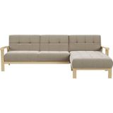 sit&more Ecksofa "Billund L-Form", Armlehnen aus Buchenholz in natur, verschiedene Bezüge und Farben