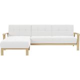 sit&more Ecksofa "Billund L-Form", Armlehnen aus Buchenholz in natur, verschiedene Bezüge und Farben