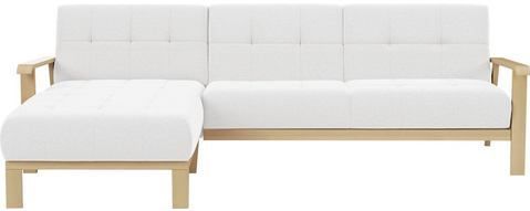 sit&more Ecksofa "Billund L-Form", Armlehnen aus Buchenholz in natur, verschiedene Bezüge und Farben
