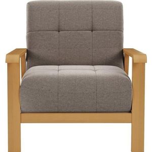 sit&more Fauteuil Billund Armleuningen van eikenkleurig beukenhout, verschillende bekledingen en kleuren