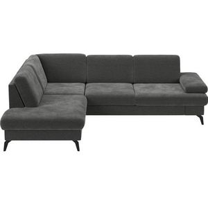 sit&more Ecksofa »Morris L-Form, inkl. Sitztiefenverstellung«, wahlweise mit Armteilverstellung, Bettfunktion & Bettkasten