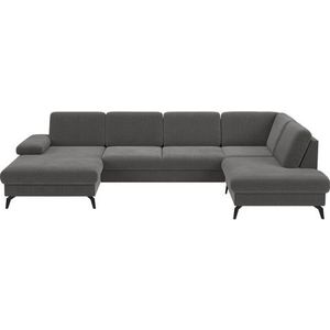 sit&more Wohnlandschaft »Morris U-Form, inkl. Sitztiefenverstellung«, wahlweise mit Armteilverstellung, Bettfunktion & Bettkasten