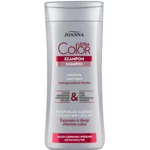 Joanna Ultra Color Haarshampoo - shampoo voor mahoniekleuren en rood haar - kleurverfrissing en haarverzorging - 200 ml