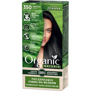 Joanna NATURIA ORGANIC – Permanente Creme Haarverf zonder Ammonia  Ppd nr.350 Ebony Black / Zwart