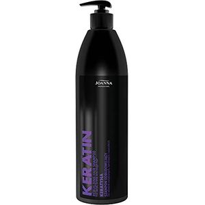 Joanna Professionele keratine-shampoo voor broos haar, innovatief complex met werkzame stoffen voor de actieve haargroei, professioneel keratine-product tegen haaruitval en breuk, 1000 ml