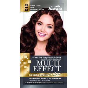 Joanna - Multi Effect Keratin Complex Color Instant Color Shampoo szamponetka koloryzująca 012 Czekoladowy Brąz 35g