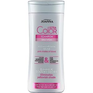 Joanna Ultra Color - Shampoo voor roze blonde tinten - versterkende revitaliserende haarshampoo - neutraliseert geelachtige tint - 200 ml