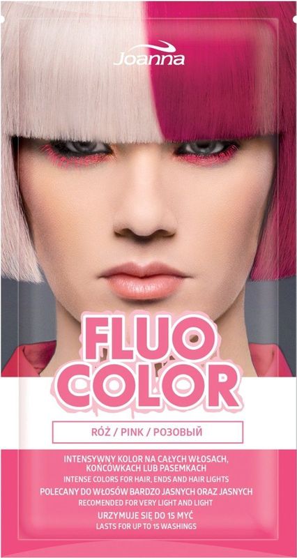 Joanna Fluo kleur colouring shampoo roze 35g