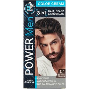 Joanna Power Men - Haarkleuring - Natural Brown - Permanente Formule