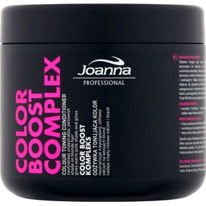 Joanna Professionele kleurtint conditioner in roze-grijs voor het haar - met microproteïne - duurzame kleurtint - krullende glans en warme kleur roze - 500 g