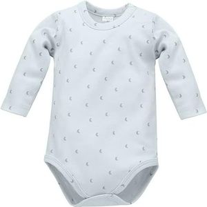 Pinokio Bodysuit met lange mouwen Hello, 100% katoen, uniseks 50-68 (62), Blue Hello Moon, 62 cm