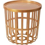 BranQ - Home essential, Designer-, functionele en moderne koffietafel Zen, van hoogwaardig BPA-vrij ABS-kunststof, met afneembare overtrek, goud