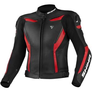 SHIMA - Chase - Leren Motorjas - Zwart Rood
