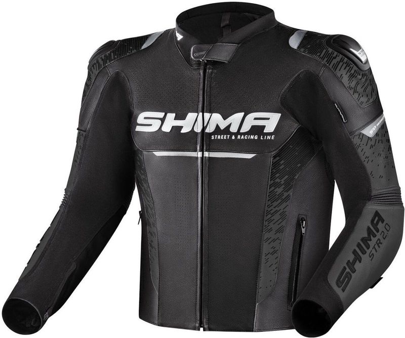 SHIMA - STR 2.0 - Leren Motorjas - Zwart