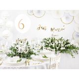 Wit Tafelkleed Rond 230 cm, Tafeldecoratie, Decoratie, Bruiloft, Feest