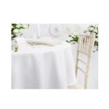 Wit Tafelkleed Rond 230 cm, Tafeldecoratie, Decoratie, Bruiloft, Feest