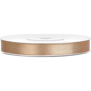Satijn Lint Goud 6mm 25m